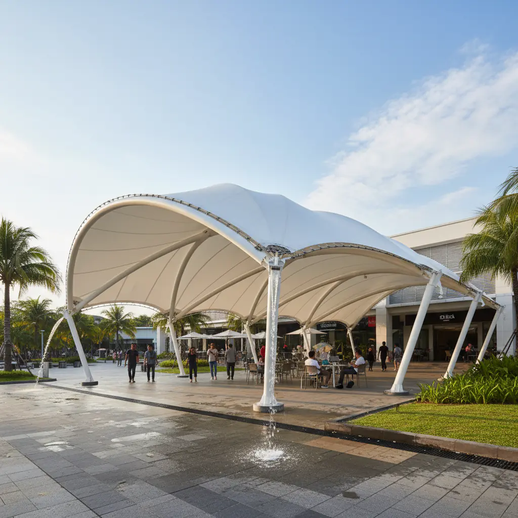 Manfaat Utama Memasang Atap Membran - Canopy membrane batam | PT INDO Membrane Konstruksi