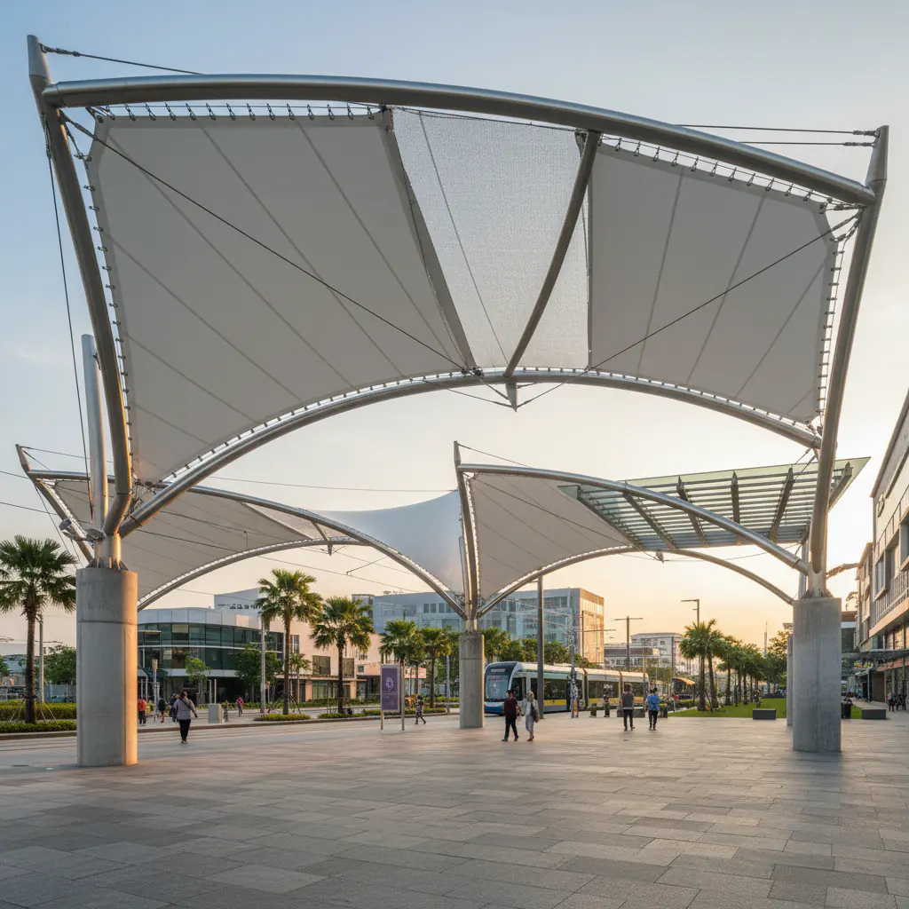 Pilihan Material Kanopi Membran Terbaik - Canopy membrane batam | PT INDO Membrane Konstruksi