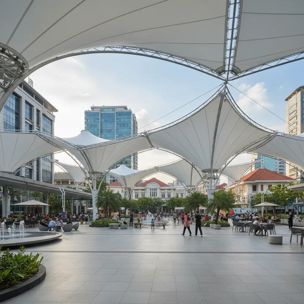 Tenda Membrane Bandung: Garansi Material 15 Tahun & Desain Ikonik